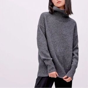 BABATON ARITZIA NICOLAS Cashmere & Wool Marled Turtleneck Sweater XXS